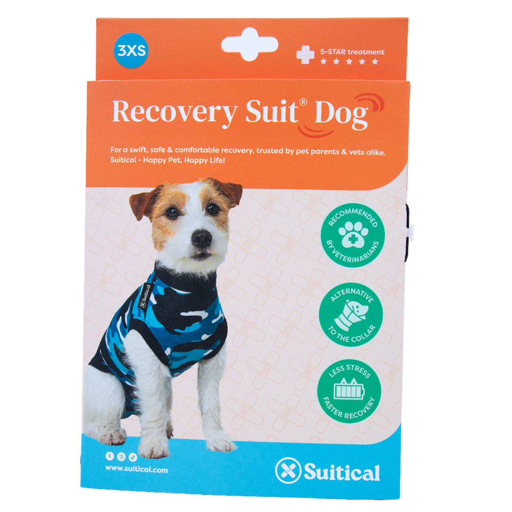 SUITICAL Recovery Suit - Dog - Blue Camo 3XS