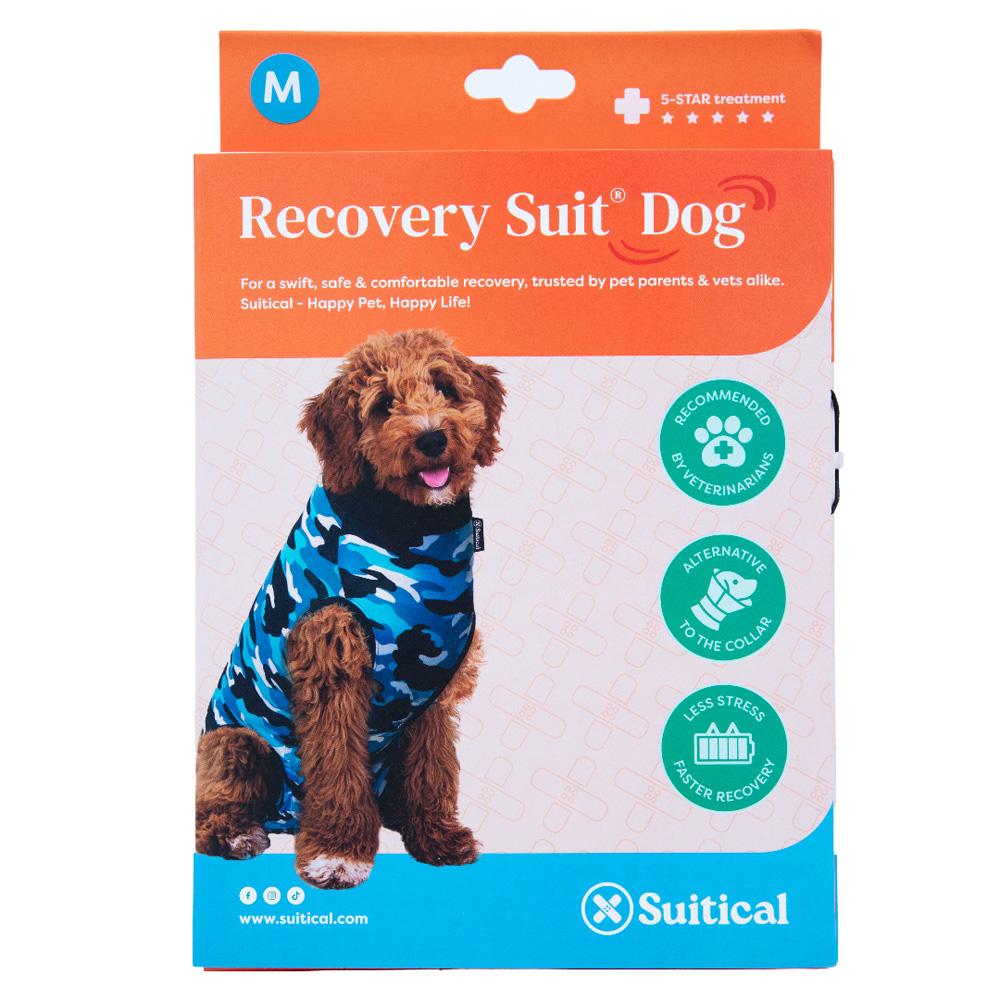 SUITICAL Recovery Suit - Dog - Blue Camo M