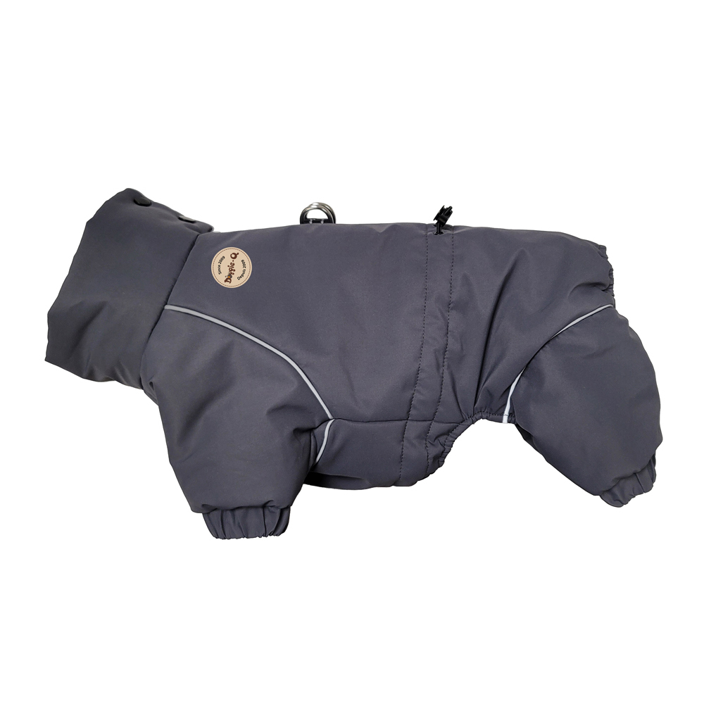 DOGGIE-Q Snow 4-Leg Suit - Charcoal 24in